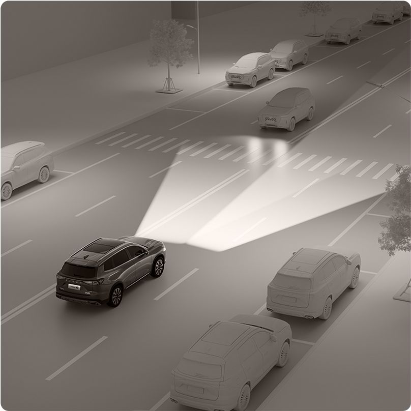 chery tiggo 8 csh ระบบควบคุมไฟหน้าอัจฉริยะ